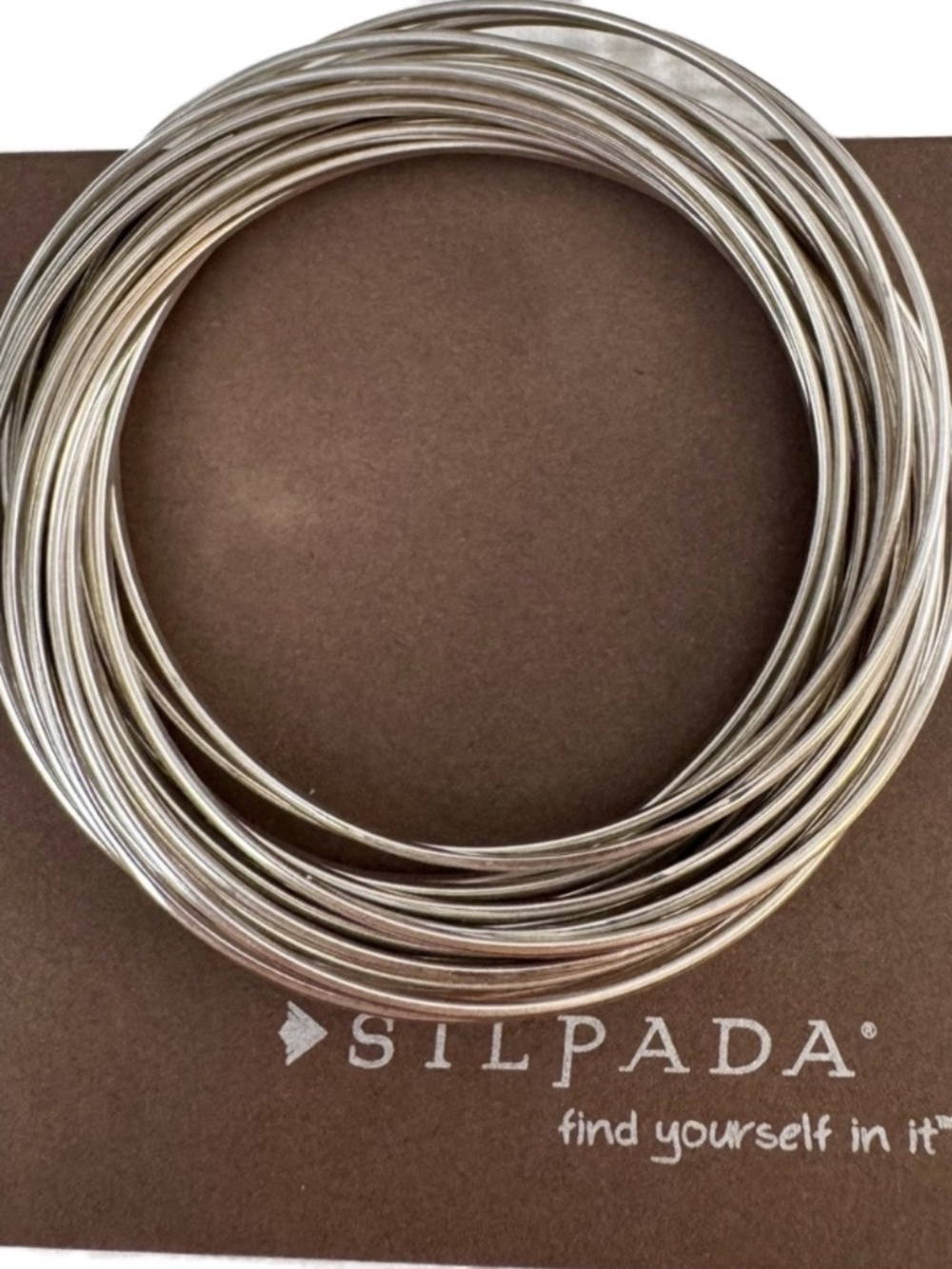 Silpada Sterling Silver Interlocking Bangle Bracelet | B0640